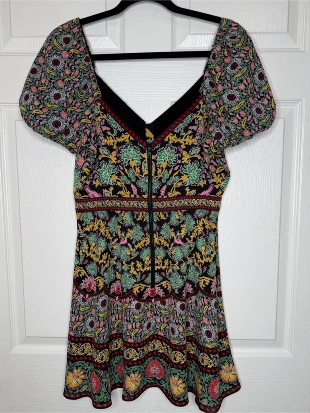 Alice + Olivia Black Multicolor Floral Mini Dress - Picture 7 of 9